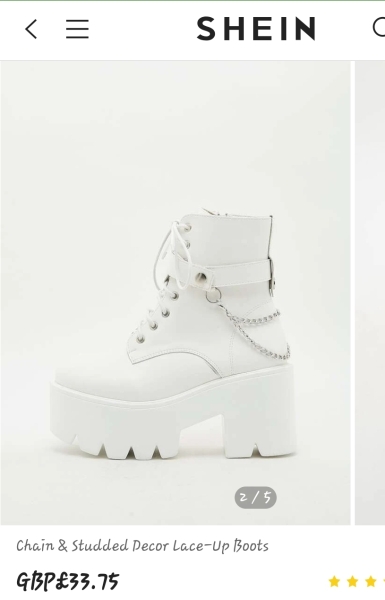 Platform spring boots with a 2.5" chunky heel