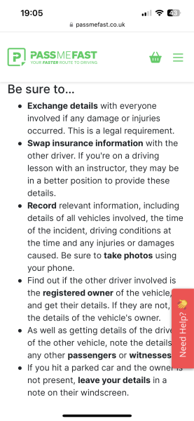 Had an accident in driving instructors car - he said I have to pay for it