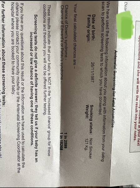 NT 1.5mm but no blood test