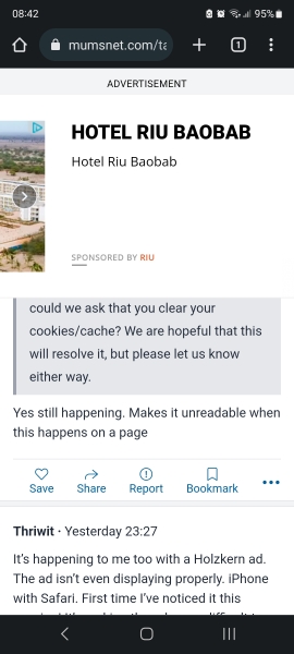 Ads covering a third of the page