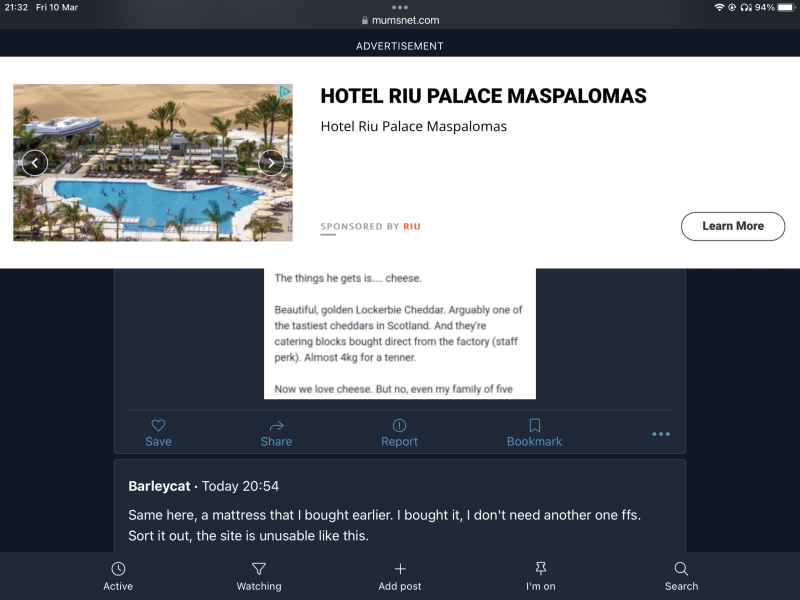 Ads covering a third of the page