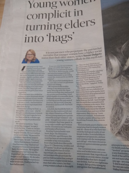 Bel Mooney article today