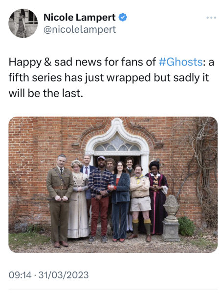 GHOSTS S4 - Friday 8.50/9pm BBC 1 - TV PACE NO SPOILERS 