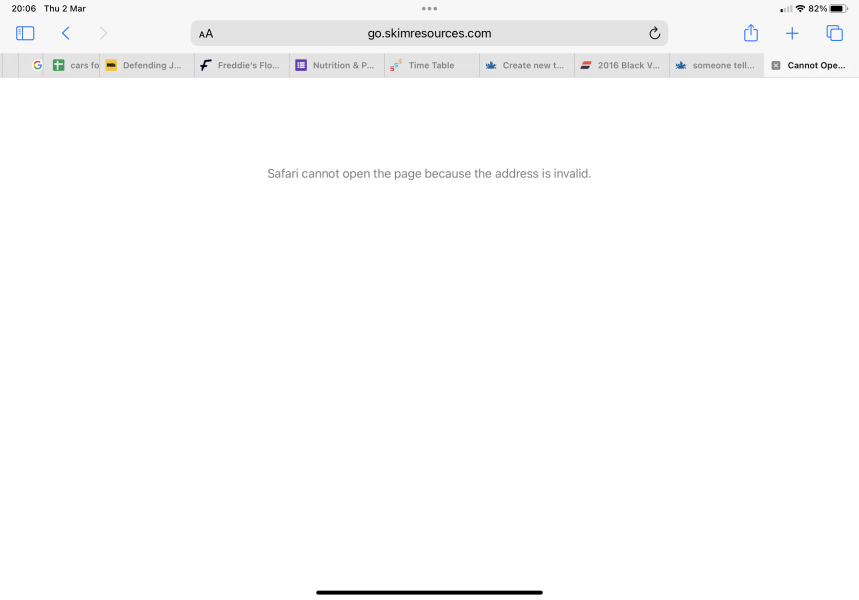 Links not working on iPad 