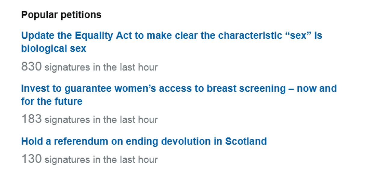 Petition to Update the Equality Act / Thread 3