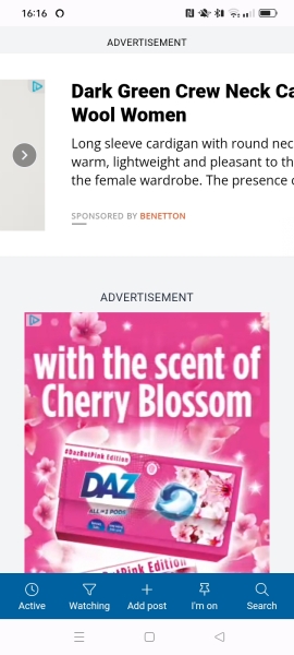 Ads covering a third of the page