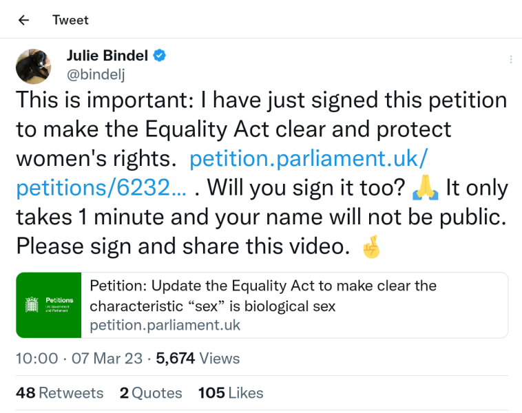 Petition to Update the Equality Act / Thread 3