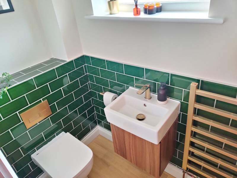 What did you tile you WC/Cloakroom? Danger that metro looks like public loo??!!