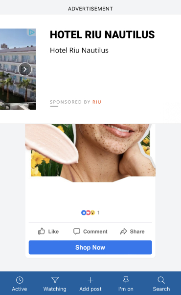 Ads covering a third of the page