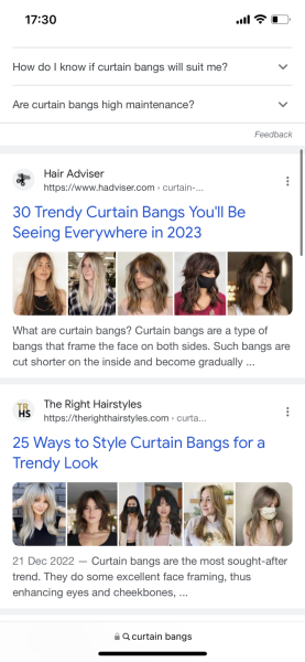 Are curtain bangs getting a bit dated now ?