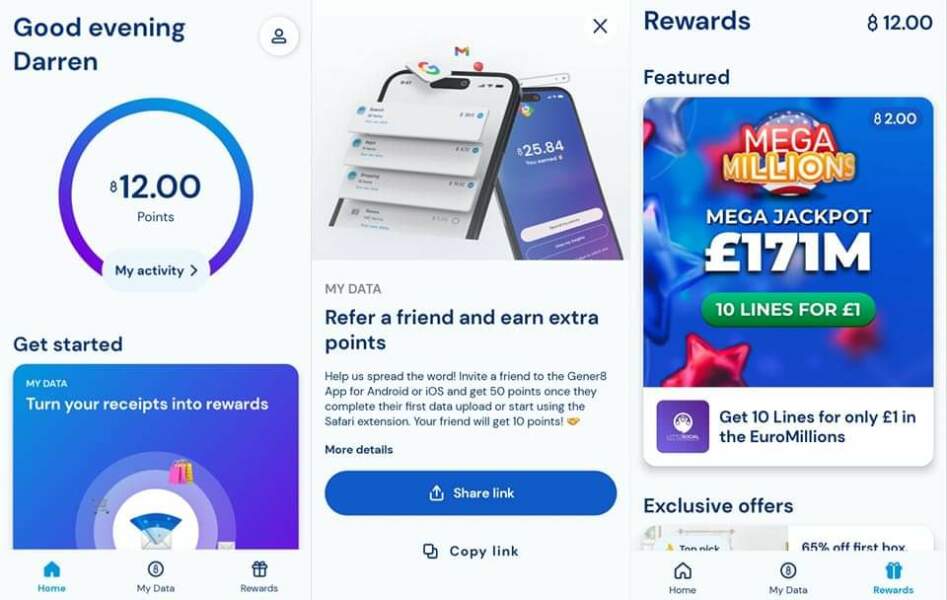 Gener8 get paid sharing data