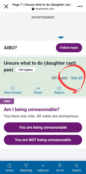 Unsure what to do (daughter can't pee)