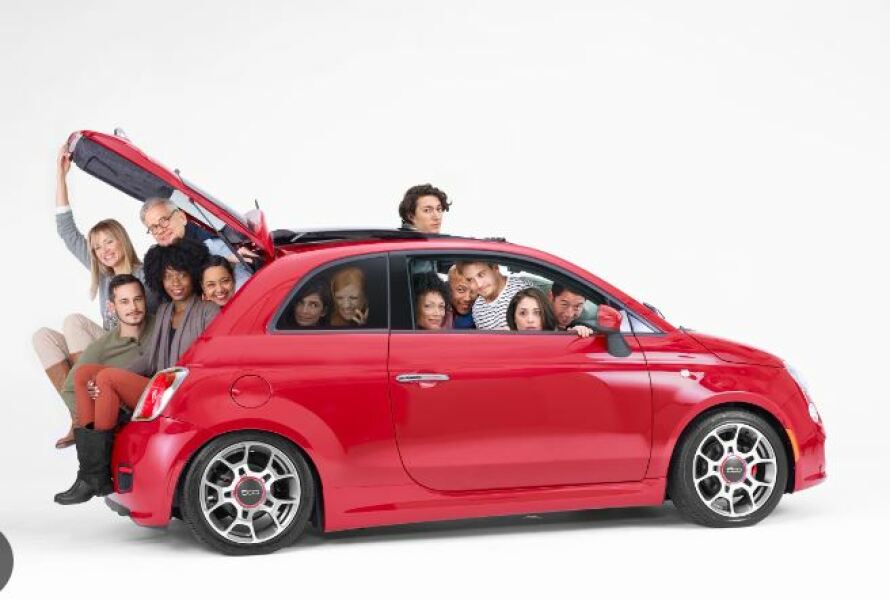 Tiny car with kids?!