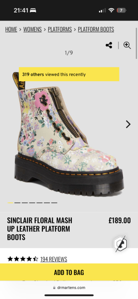 Platform spring boots with a 2.5" chunky heel
