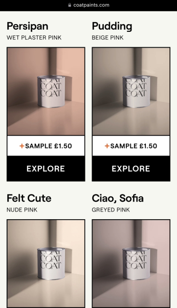 Plaster coloured paint