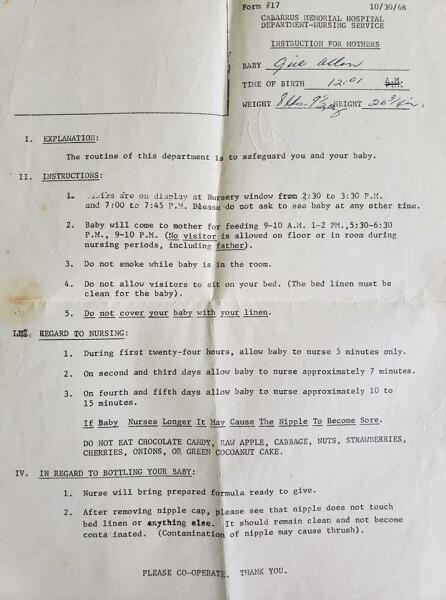 I'm a health visitor