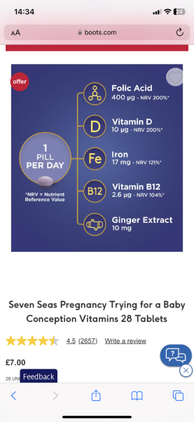 TTC Vitamin advice. 