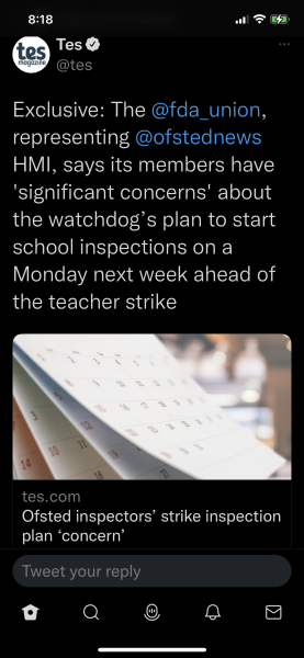 Govt doing nothing to avert next week's two day teacher strike (England)
