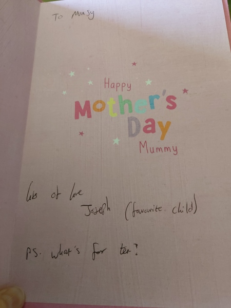 Can we see your homemade Mother's Day cards/pictures please?