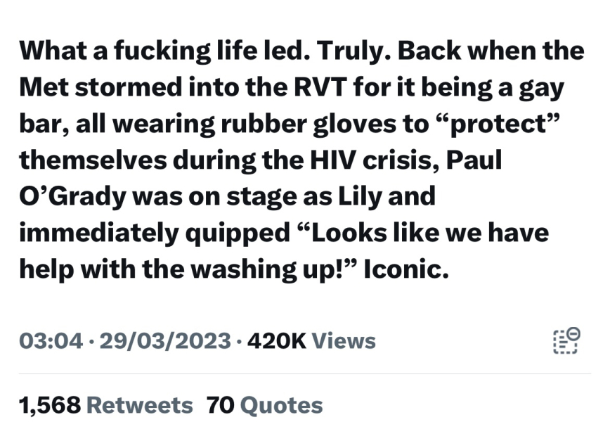 RIP Paul O'Grady