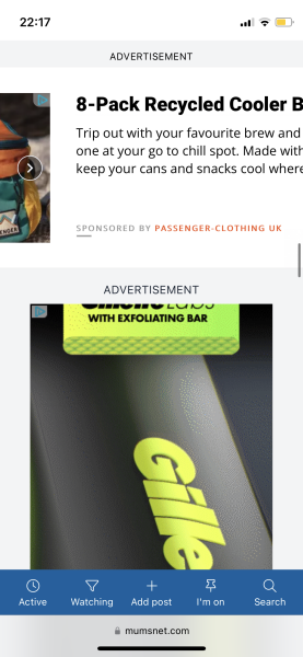 Ads covering a third of the page