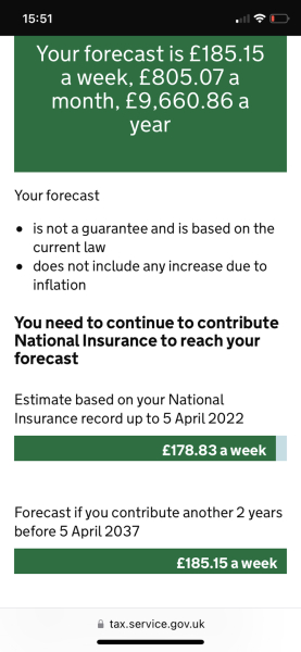 National Insurance question - how many more years do I need to pay?