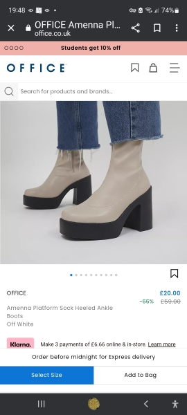Platform spring boots with a 2.5" chunky heel