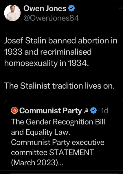 Communist Party UK statement on GRR
