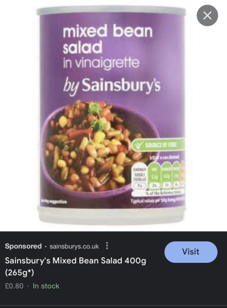 Baked beans with sauce that's not tomato