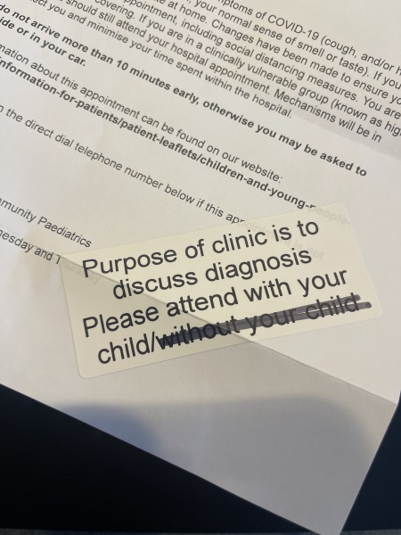 Paedatrician appointment autism 