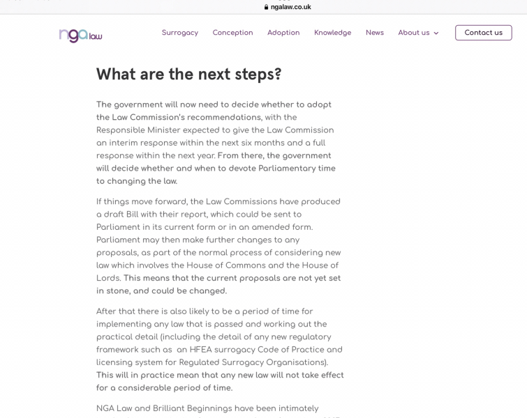 To make you aware that surrogacy is going to be liberalised