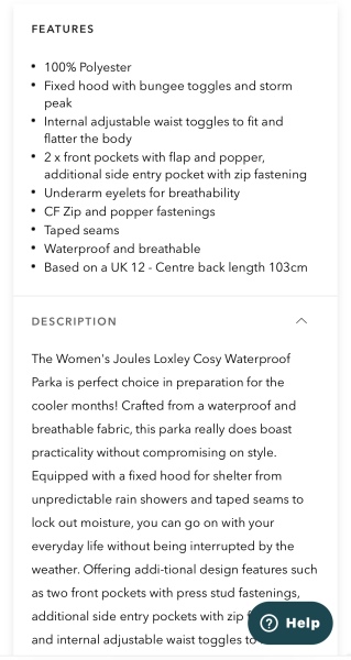 Joules coats