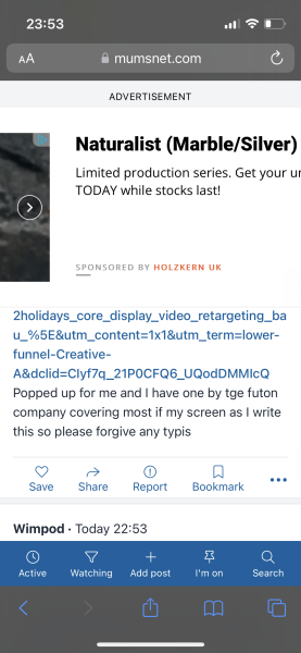 Ads covering a third of the page
