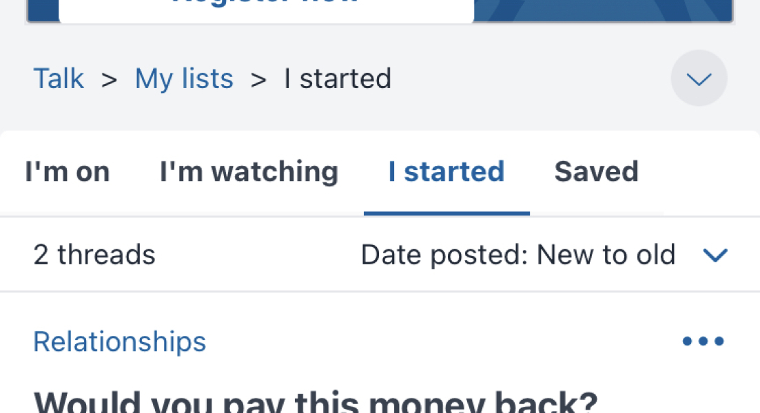 Would you pay this money back?