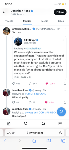 Is he being unreasonable? "Women's rights were won at the expense of men"