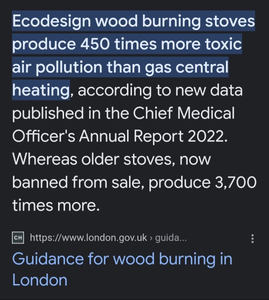 Reporting neighbours wood burner