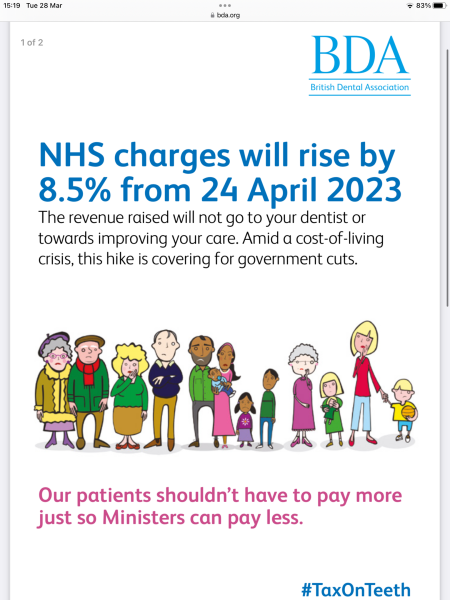 NHS dentist referring to private