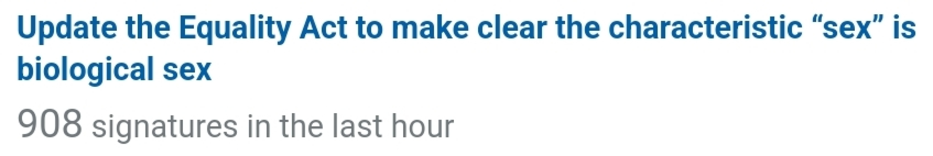 Petition to Update the Equality Act / Thread 3