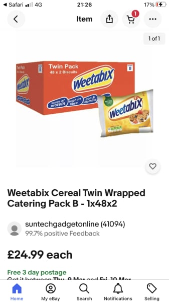 She climbed up to get the Weetabix 