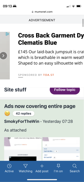 Ads now covering entire page ☹️