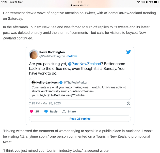 Standing for Women - NZ tour discussion. (To prevent further derailing of the thread for centring the women)