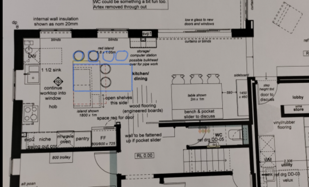 New kitchen plan - can I reach the fridge?