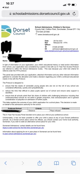 DD out of school since October