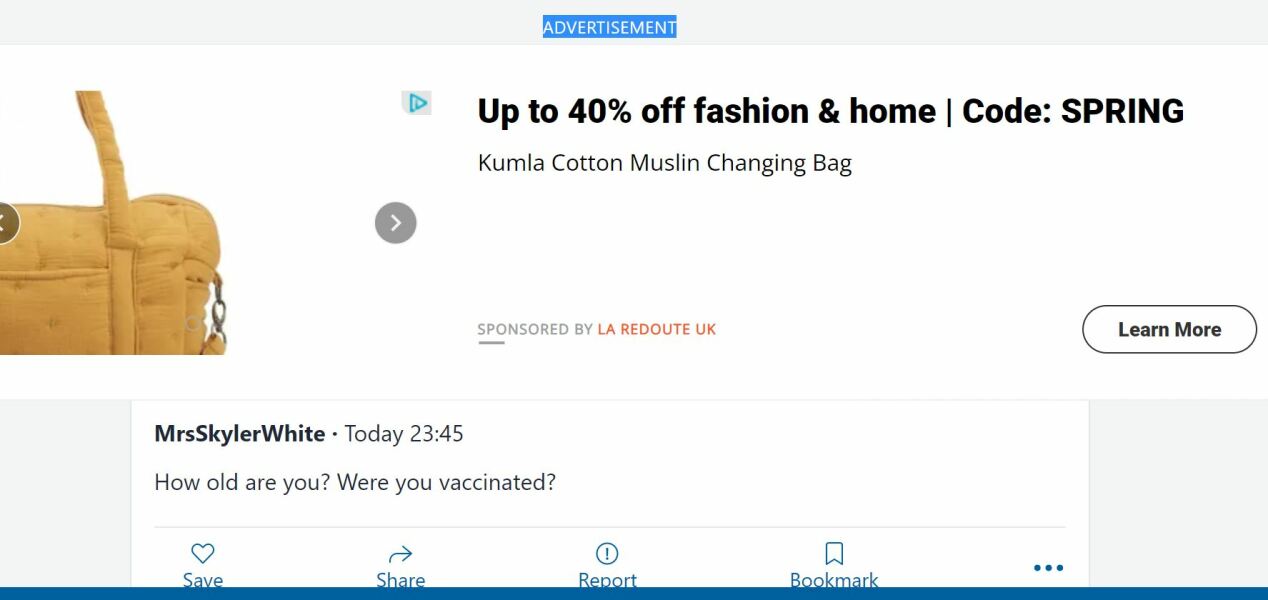 Pop up video adverts