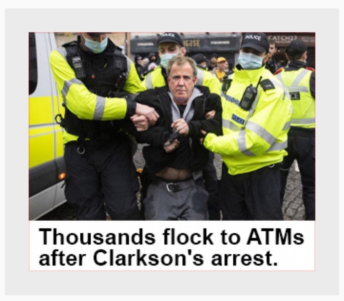 Clickbait ad leading to a scam site