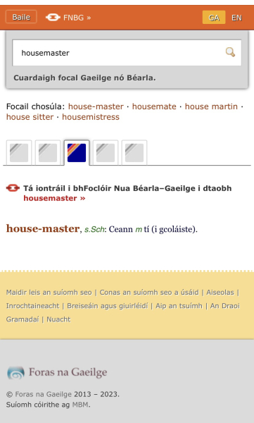 Can any Irish speakers help with a translation, please?