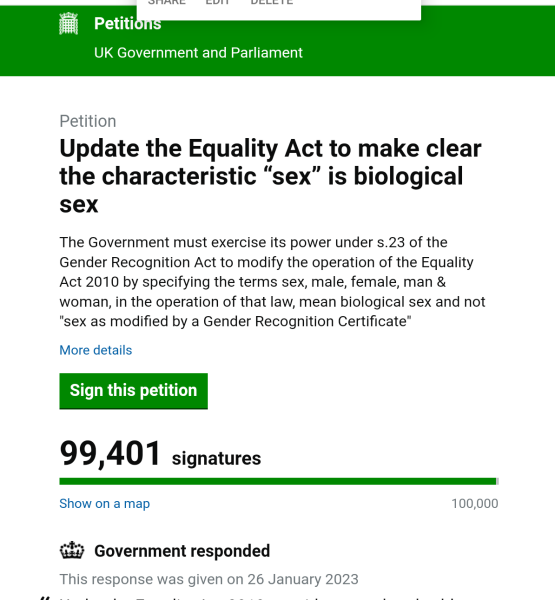 Petition to Update the Equality Act / Thread 3