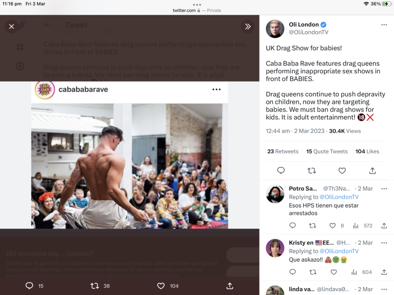 To be upset that toddlers and babies are being subjected to this.