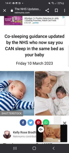 NHS now say you can cosleep safely.
