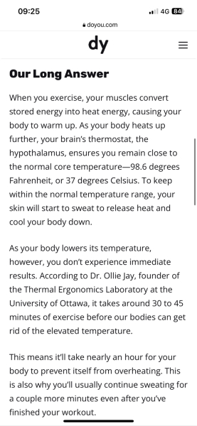 To tell you not to run around if caught in snow- exercise cools you down